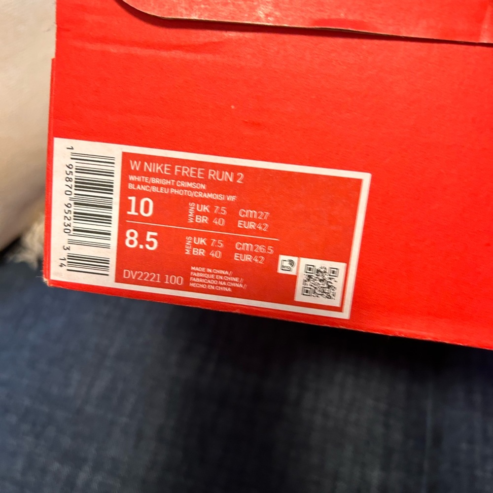 NIKE FREE RUN 2 SNEAKERS DV2221 100 BRIGHT CRIMSON WOMEN SHOES